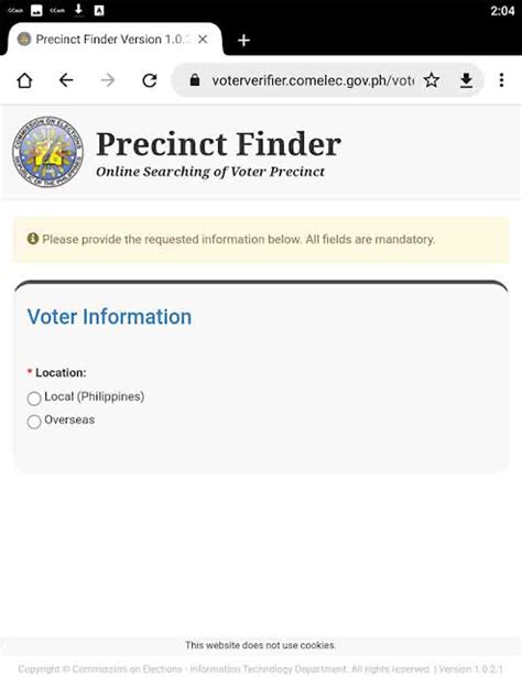voterverifier.comelec.gov.ph precinct finder|Finding voting precinct online: A step.